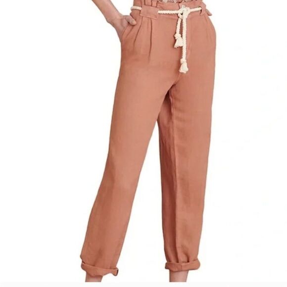 Veronica Beard Karter Pleated Crop Pants in Mocha NWT Size 6 - Picture 2 of 14